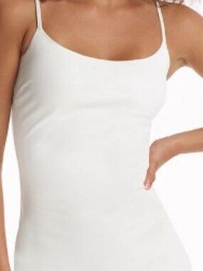 Commando white faux leather cami mini dress, size L, NWT